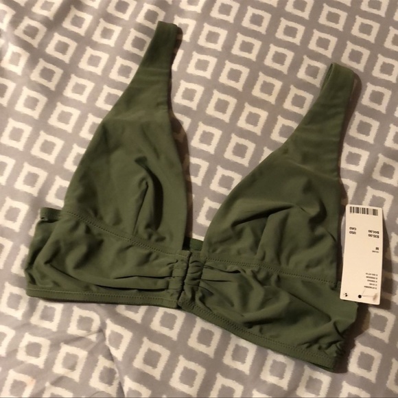 Urban Outfitters Olive Green Out From Under Samba Plunge Bralette Crop Top - Picture 5 of 6